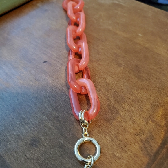 Chunky Zenzii Coral lucite bracelet - Picture 1 of 2
